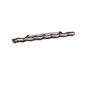 Vintage 3 Dimensional Realistic Gold/Copper Tone Bamboo Brooch